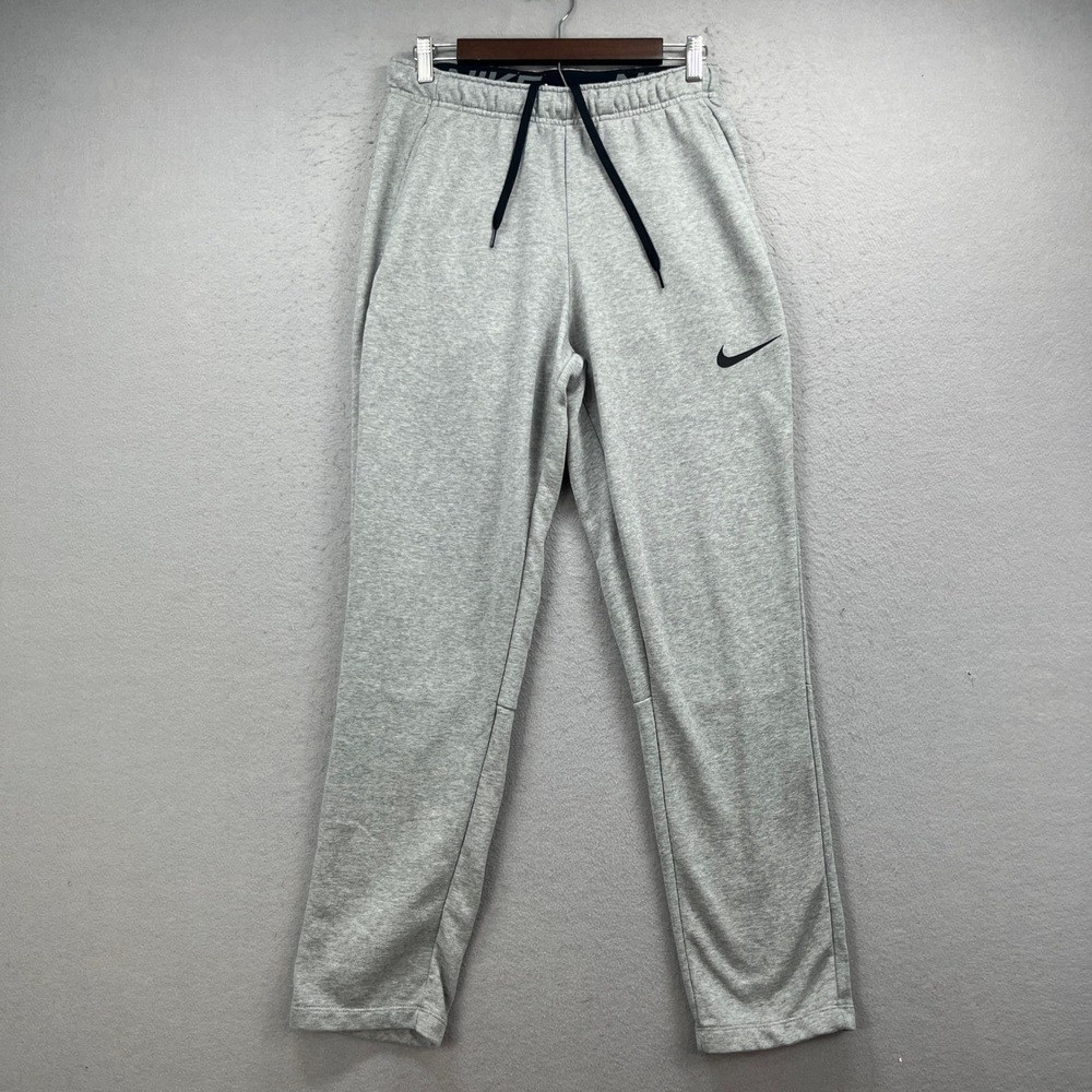 Nike Sweatpants Mens S Gray Dri-Fit Tapered Training Joggers Athletic Athleisure